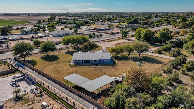 drone / aerial view with a rural view