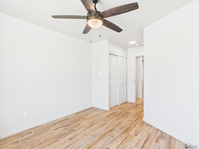 12116 E Calle Del Cid Unit B, Yuma, AZ 85367 - spare room featuring light wood-type flooring and ceiling fan