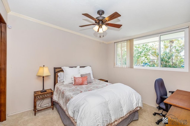 500 E Country Club Dr # 14, Yuma, AZ 85365 - bedroom with carpet flooring, baseboards, and ornamental molding