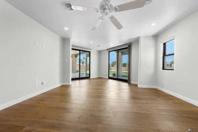 10369 S Fairway Loop, Yuma, AZ 85367 - unfurnished room featuring hardwood / wood-style flooring, ceiling fan, and recessed lighting