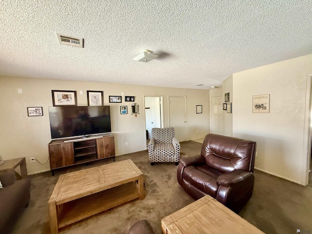 6347 E 44th Pl, Yuma, AZ 85365 - living room with carpet floors and a textured ceiling