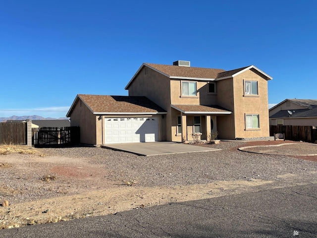 view of front of house featuring a garage