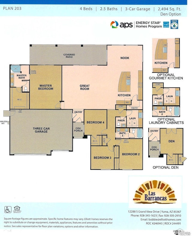 12337 S Grandview Dr, Yuma, AZ 85367 - view of property floor plan
