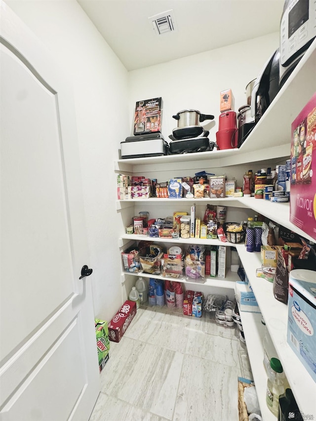 pantry featuring visible vents