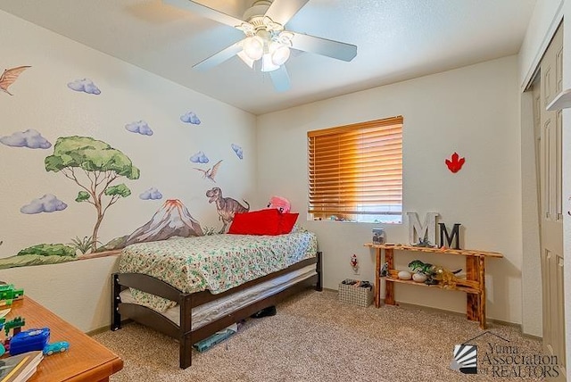 6324 E 45th Ln, Yuma, AZ 85365 - carpeted bedroom with a ceiling fan