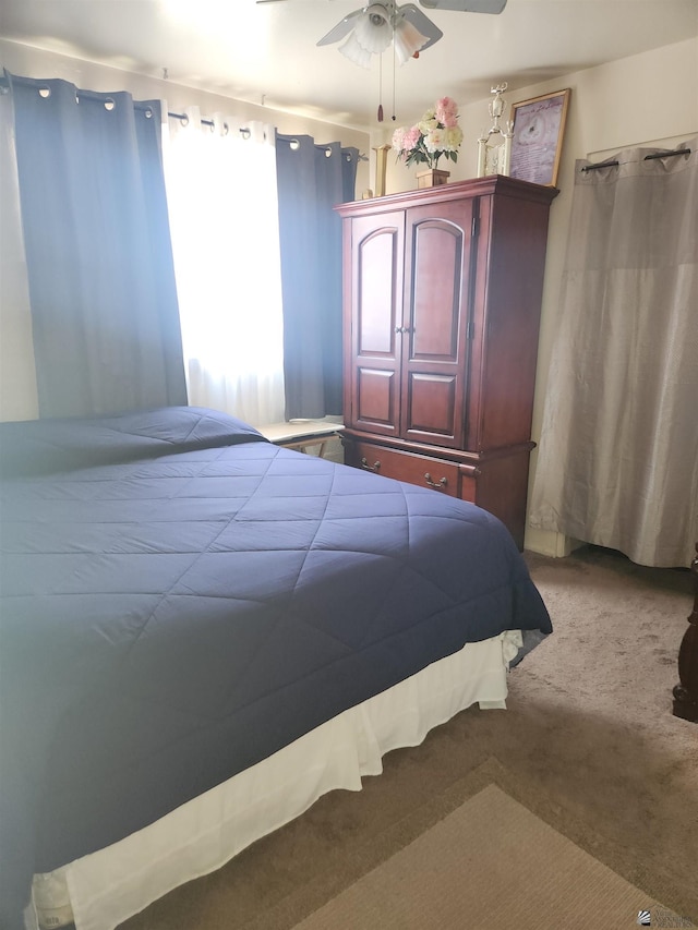 bedroom with carpet floors