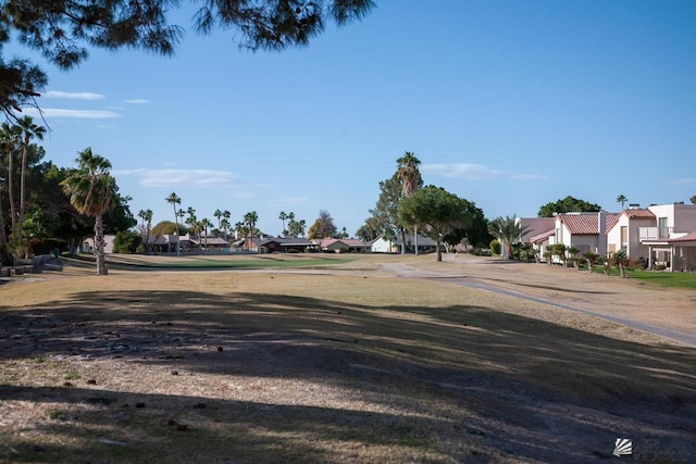 view of road with a residential view