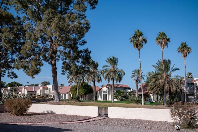 exterior space with a residential view