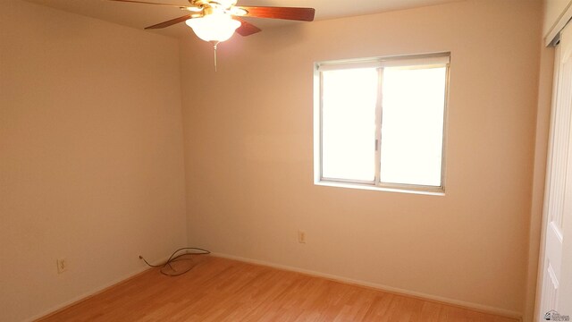1830 S Athens Ave, Yuma, AZ 85364 - spare room with a ceiling fan, baseboards, plenty of natural light, and light wood-style floors
