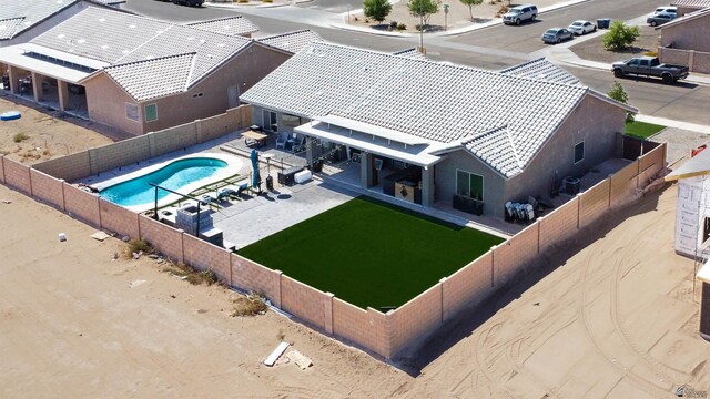 5712 E 45th Pl, Yuma, AZ 85365 - view from above of property with a pool area