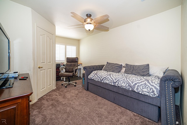 4031 W 16th Pl, Yuma, AZ 85364 - carpeted bedroom with ceiling fan