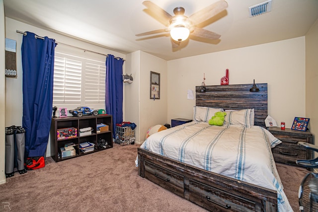 4031 W 16th Pl, Yuma, AZ 85364 - bedroom featuring carpet flooring and ceiling fan