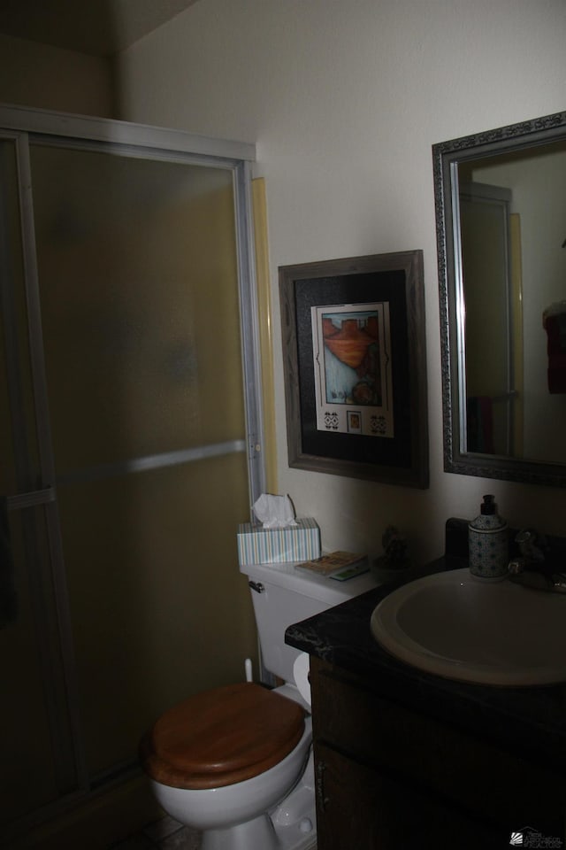 1936 W 15th Pl, Yuma, AZ 85364 - full bathroom with vanity, a stall shower, and toilet