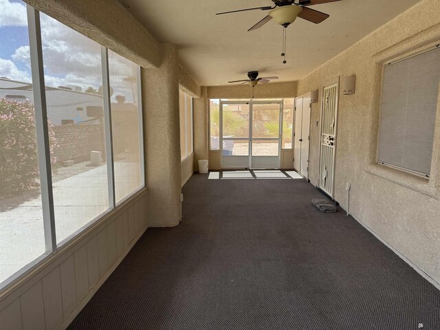 13815 E 54th St, Yuma, AZ 85367 - unfurnished sunroom with ceiling fan