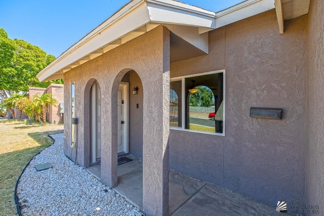 2277 S Camino Tierra, Yuma, AZ 85364 - doorway to property with stucco siding