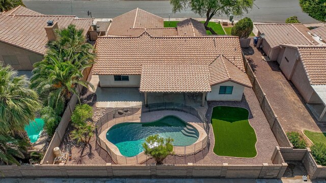 2967 S 47th Ave, Yuma, AZ 85364 - aerial view of property and surrounding area featuring a pool area