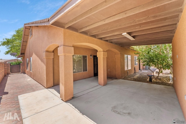 view of patio with fence