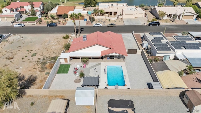 aerial view with a residential view