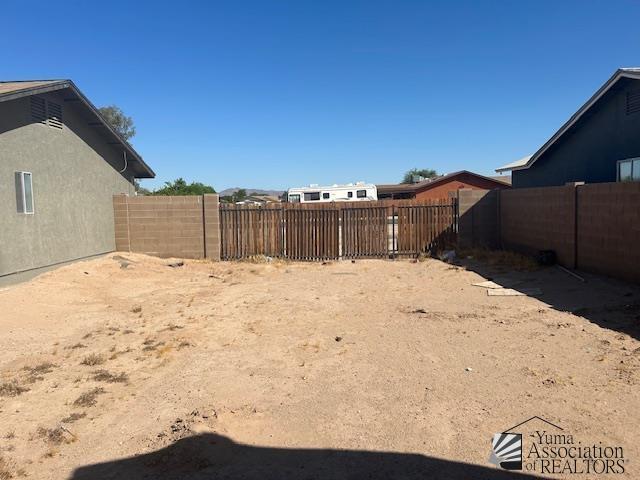 view of fenced backyard