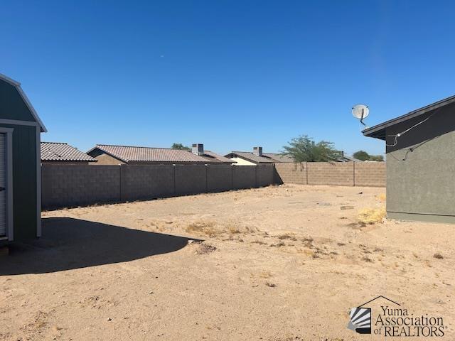 view of fenced backyard
