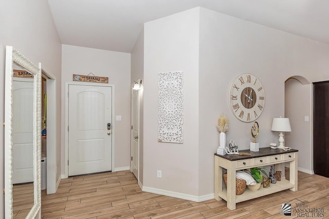 10120 S Galaxy Ave, Yuma, AZ 85367 - entryway featuring baseboards and light wood-style flooring
