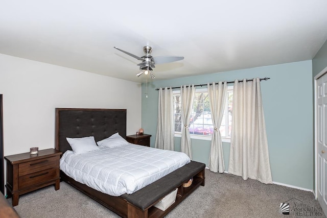 285 E 26th St, Yuma, AZ 85364 - bedroom featuring carpet floors, a ceiling fan, and a closet