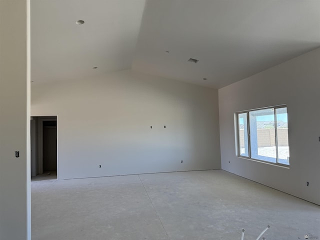 12684 S 50th Dr, Yuma, AZ 85367 - unfurnished room featuring lofted ceiling and unfinished concrete floors