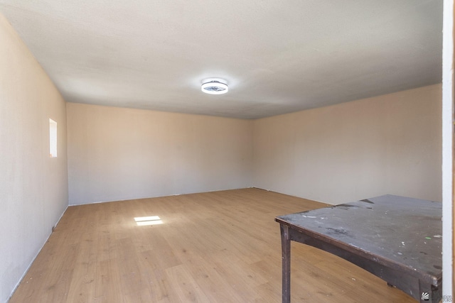 spare room with wood finished floors