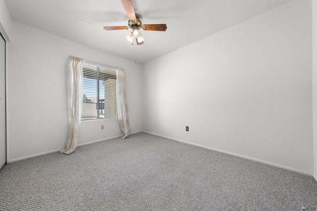 2155 S 14th Ave # 36, Yuma, AZ 85364 - spare room featuring a ceiling fan, baseboards, and carpet