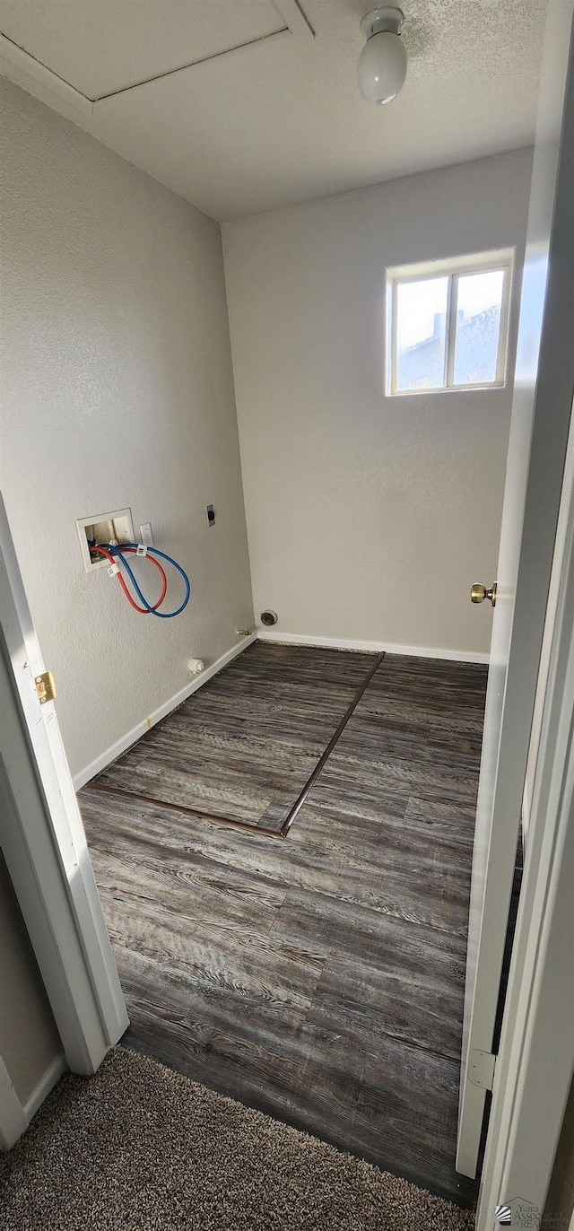 6351 E 41st St, Yuma, AZ 85365 - laundry area with hookup for a washing machine, electric dryer hookup, baseboards, and wood finished floors