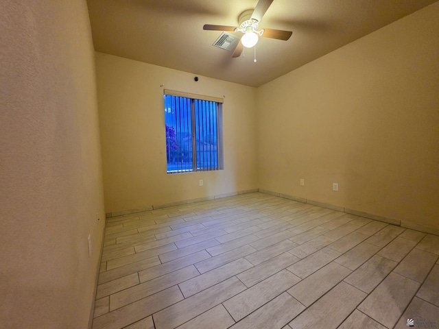10791 S Sonora St, Yuma, AZ 85367 - unfurnished room with ceiling fan, wood finished floors, and visible vents