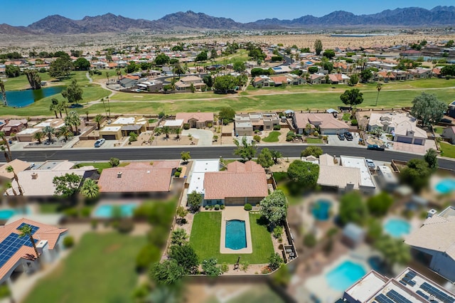 10388 S Fairway Loop, Yuma, AZ 85367 - aerial view of residential area featuring a water and mountain view and a golf club