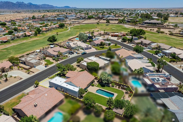 10388 S Fairway Loop, Yuma, AZ 85367 - aerial perspective of suburban area featuring a mountain backdrop
