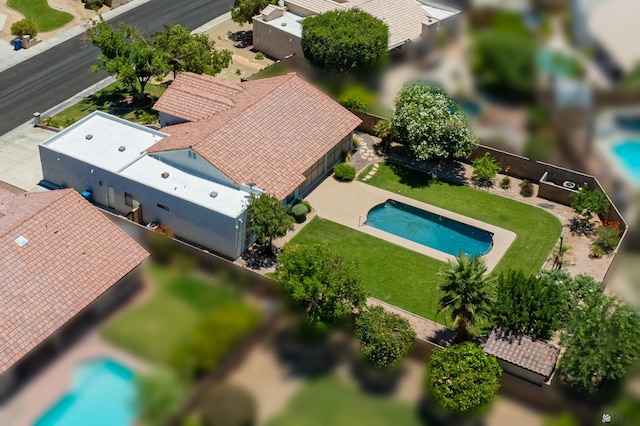 10388 S Fairway Loop, Yuma, AZ 85367 - aerial view of property and surrounding area featuring a pool area