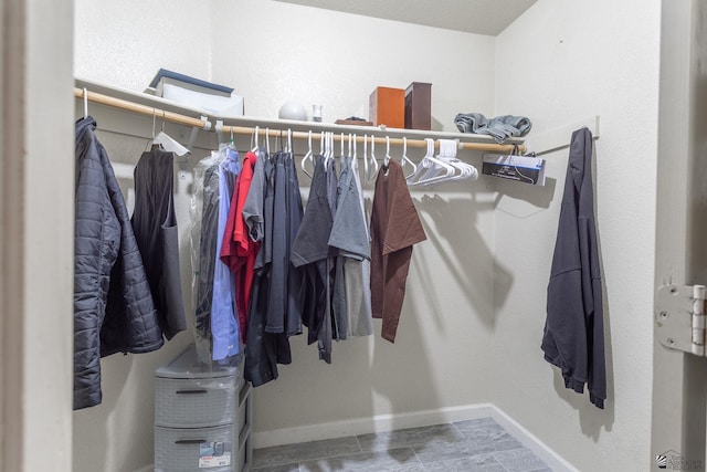view of walk in closet