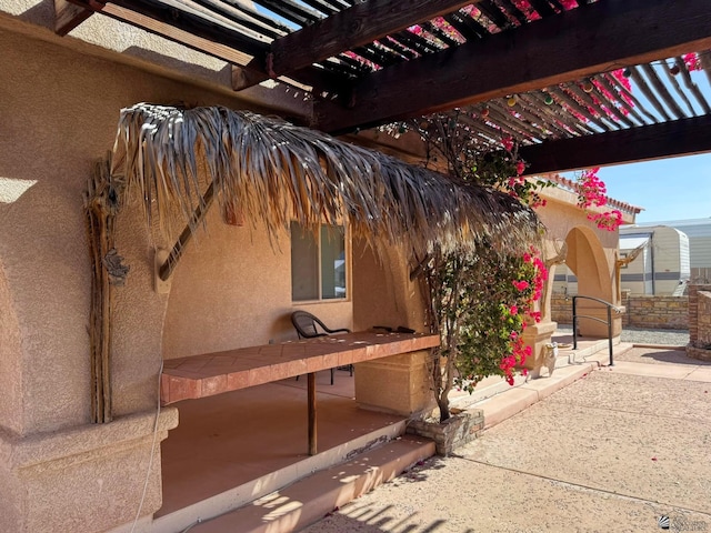 14818 E 52nd St, Yuma, AZ 85367 - view of patio / terrace with a pergola