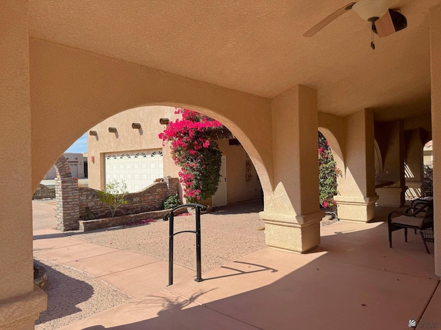 14818 E 52nd St, Yuma, AZ 85367 - view of patio / terrace with a ceiling fan