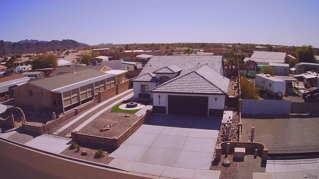 14673 E 52nd St, Yuma, AZ 85367 - drone / aerial view featuring a residential view and a mountain view