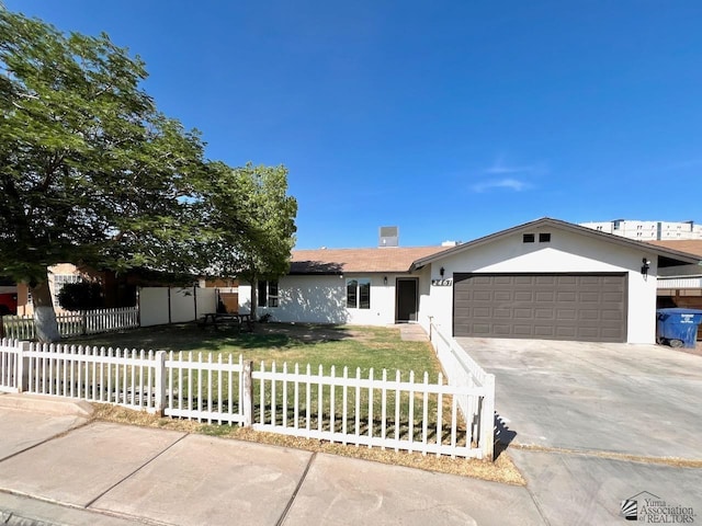 2461 S 17th Ave, Yuma, AZ 85364 - single story home featuring a garage, stucco siding, concrete driveway, and a fenced front yard