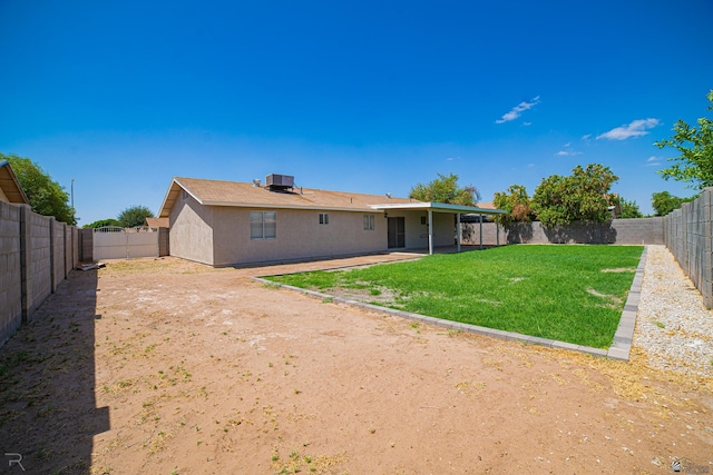 2794 W 27th Ln, Yuma, AZ 85364 - back of property featuring a fenced backyard and a patio