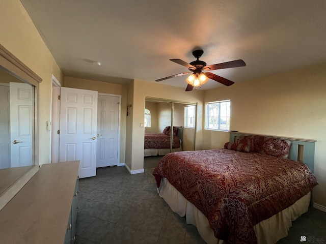 bedroom with ceiling fan