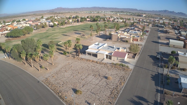 bird's eye view with a mountain view