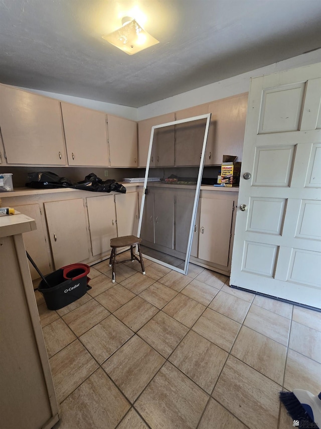 kitchen with light countertops