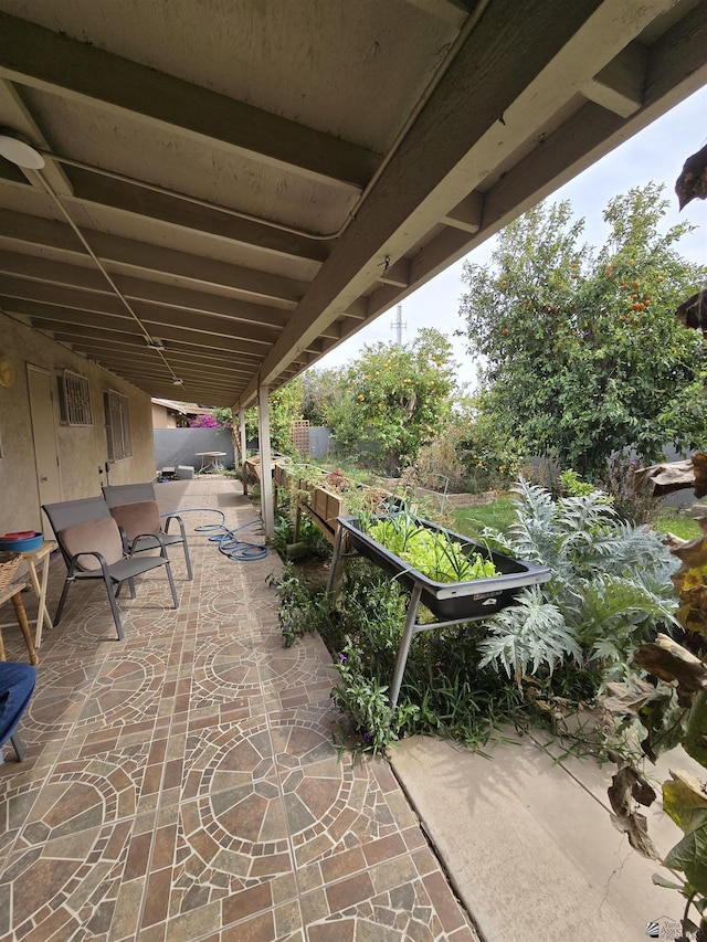 view of patio / terrace with fence