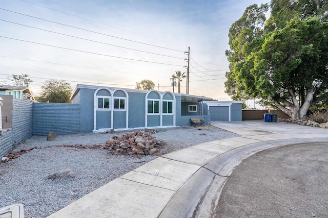 187 S San Clemente Dr, Yuma, AZ 85364 - view of front of property featuring concrete driveway and a garage