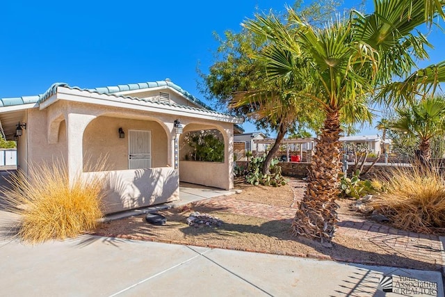 13734 E 47th Dr, Yuma, AZ 85367 - entrance to property with a tile roof and stucco siding