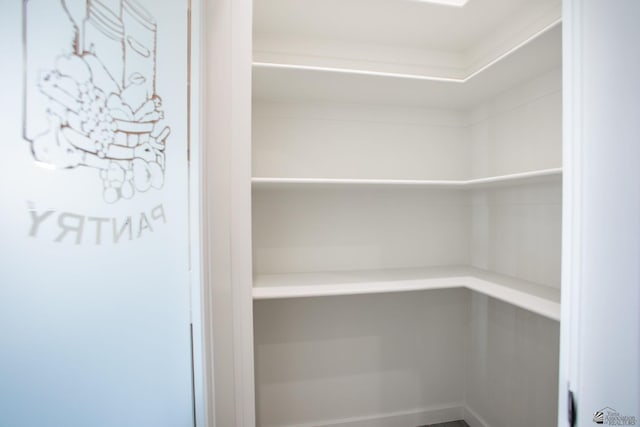 view of pantry