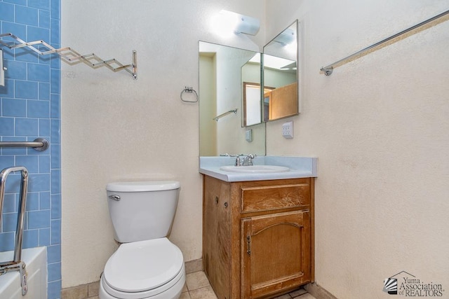 12344 E Calle Maria, Yuma, AZ 85367 - bathroom with vanity,  shower combination, and toilet