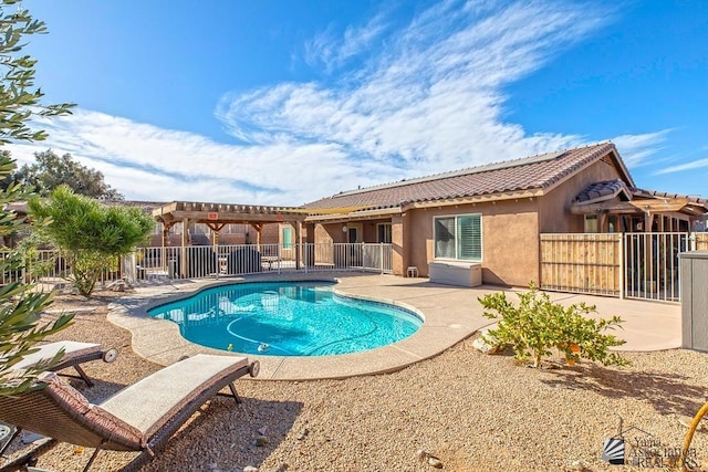 2793 S Aurora Ave, Yuma, AZ 85365 - view of pool with a pergola, a patio, and fence