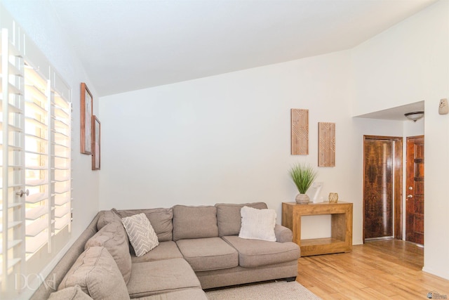 living room with light wood-style floors